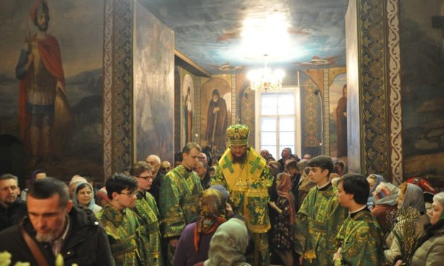 Архієпископ Боярський Феодосій звершив всенічне бдіння напередодні Вербної неділі